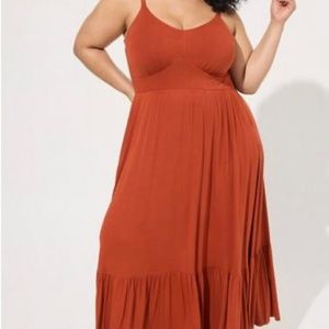 Torrid Burnt Orange Super Soft Maxi Dress size 0